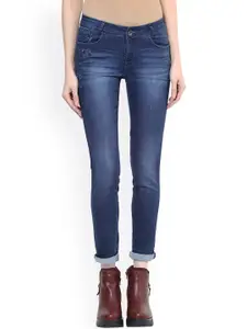 Xpose Women Blue Relaxed Fit Mid-Rise Clean Look Jeans