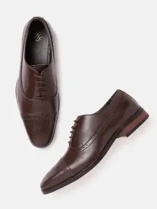 House of Pataudi Men Coffee Brown Handcrafted Formal Oxfords