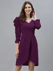 Selvia Purple Layered Scuba Dress