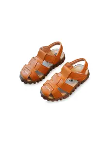 Hopscotch Hopscotch Boys Brown PU Comfort Sandals