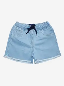 KiddoPanti Girls Blue Denim Shorts