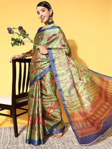 Saree mall Kalamkari Saree With Solid Border