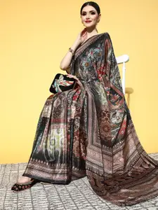 Saree mall Kalamkari Saree With Printed Border