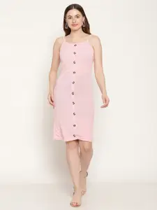 Miaz Lifestyle Pink Sheath Dress