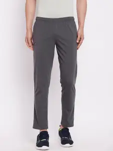 Camey Men Grey Solid Cotton Track Pants