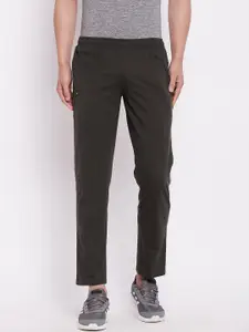 Camey Men Olive Green Solid Cotton Track Pants