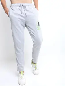 HIGHLANDER Men Grey Solid Slim-Fit Track Pants