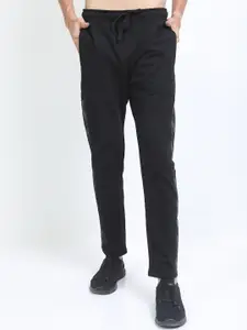 KETCH Men Black Solid Slim-Fit Track Pant