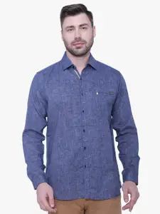 Kuons Avenue Men Blue Smart Slim Fit Casual Shirt