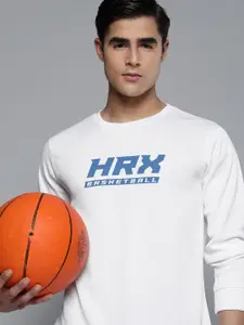 HRX by Hrithik Roshan Men White Printed Sweatshirt