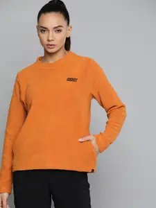 HRX by Hrithik Roshan Women Orange Rapid Dry Technology Outdoor Sweatshirt