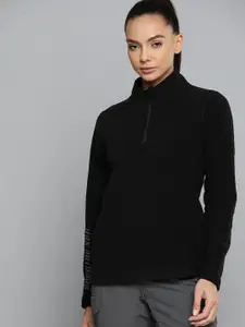 HRX by Hrithik Roshan Women Black Rapid Dry Technology Outdoor Sweatshirt