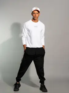 HRX by Hrithik Roshan Men White Brand Logo Printed  Sweatshirt