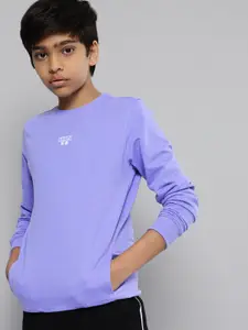HRX by Hrithik Roshan HRX by Hrithik Roshan Boys Lavender Solid Sweatshirt