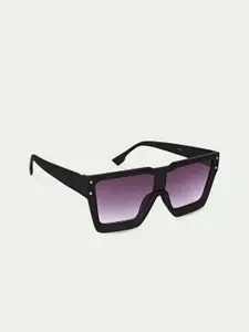 FUZOKU Men Purple Lens & Black Square Sunglasses with UV Protected Lens FZKSS2022078