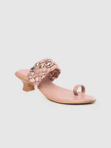 Inc 5 Women Peach-Coloured Kitten Sandals
