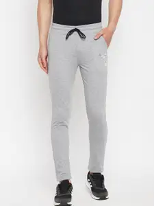 FirstKrush Men Grey Solid Cotton Track Pants