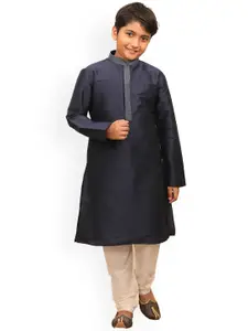 Manyavar Boys Silk Blend Kurta with Pyjamas