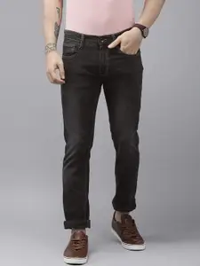 Pepe Jeans Men Charcoal Grey Vapour Slim Fit Mid-Rise Stretchable Jeans