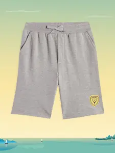 Allen Solly Junior Boys Grey Solid Shorts