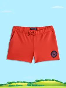 Allen Solly Junior Girls Red Pure Cotton Shorts