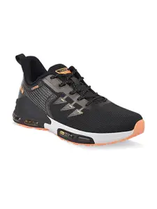 Campus Men Black Mesh Running Shoes