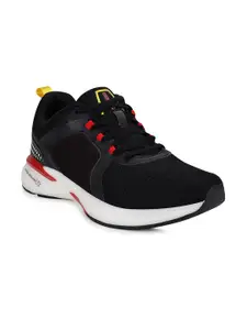 Campus Men Black Mesh Running Shoes