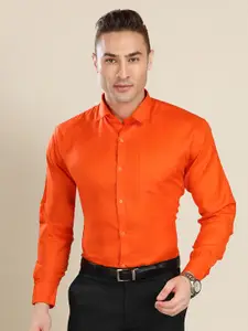 RG DESIGNERS Men Orange Slim Fit Formal Shirt