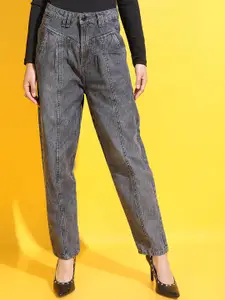 Tokyo Talkies Women Grey Mom Fit Jeans