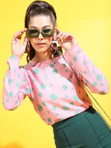 Tokyo Talkies Pretty Pink Floral Top