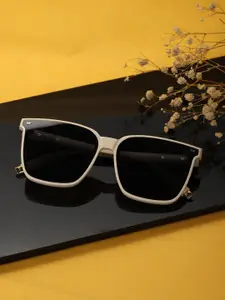 Carlton London Women Black Lens & White Oversized Sunglasses CLSW025