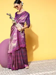 Saree mall Ethnic Motifs Saree with Woven Design Border