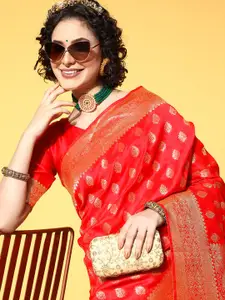Saree mall Ethnic Motifs Saree With Woven Design Border