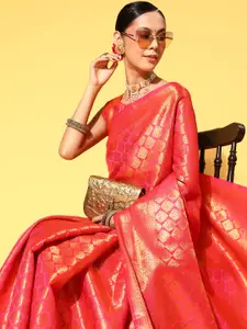 Saree mall Ethnic Motifs Saree With Woven Design Border