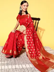 Saree mall Ethnic Motifs Saree With Woven Design Border