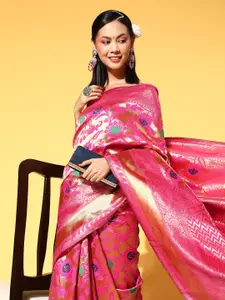 Saree mall Floral Saree With Woven Design Border