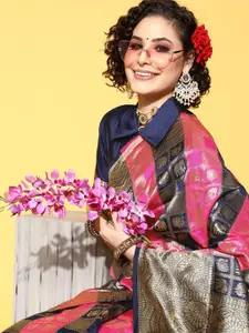 Saree mall Ethnic Motifs Saree With Woven Design Border