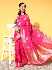 Saree mall Ethnic Motifs Saree With Woven Design Border