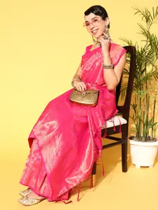 Saree mall Ethnic Motifs Saree with Woven Design Border