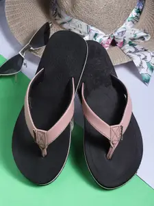 Solethreads Women Black & Pink Thong Flip-Flops