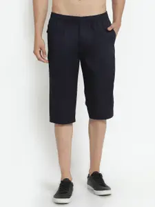 SAPPER Men Navy Blue Slim Fit Outdoor Shorts