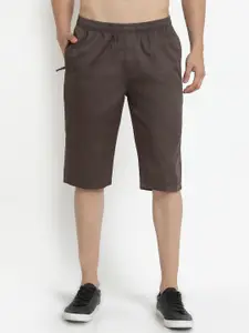 SAPPER Men Brown Three Fourth Slim Fit Outdoor Shorts