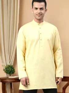 TATTVA Men Green Patchwork Kurta