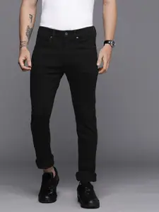 Louis Philippe Jeans Men Navy Blue Slim Fit Low-Rise Stretchable Jeans