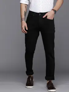 Louis Philippe Jeans Men Black Slim Fit Low-Rise Clean Look Stretchable Jeans