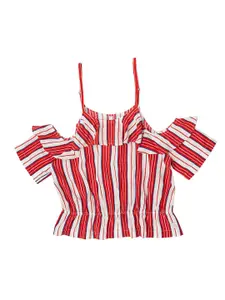 Pepe Jeans Girls Multicoloured Multi Stripes Striped Casual Shirt