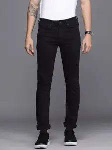 Louis Philippe Jeans Men Black Slim Fit Low-Rise Stretchable Casual Jeans
