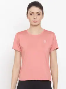MKH Women Pink Dri-FIT  Sports T-shirt