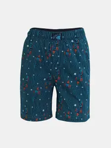 Jockey Super Combed Cotton Printed Boxer Shorts with Side Pockets