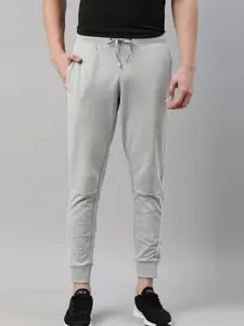 FILA Men Grey Solid Cotton Track Pants